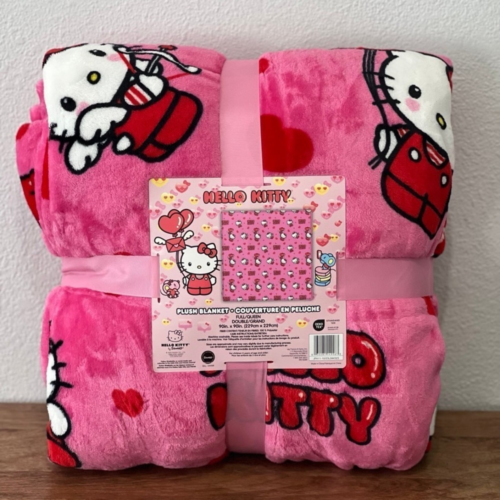 Hello Kitty Vibrant Pink Throw Blanket